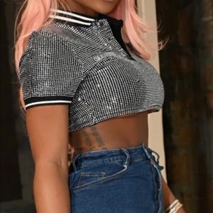New bling out Gsuwoo crop top